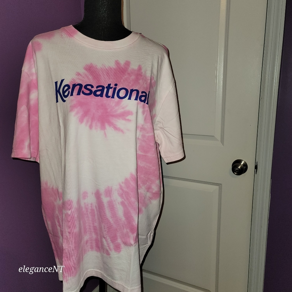 Gap Team Barbie Kensational Pink Tie Dye Shirt Sz: L NWT - Picture 4 of 8